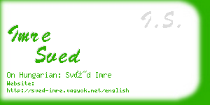 imre sved business card